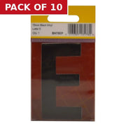 Centurion 75mm Black Helvetica Bold Condensed Style Vinyl Letter E - Pack of 10