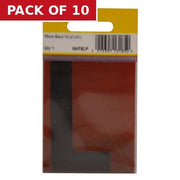 Centurion 75mm Black Helvetica Bold Condensed Style Vinyl Letter L - Pack of 10