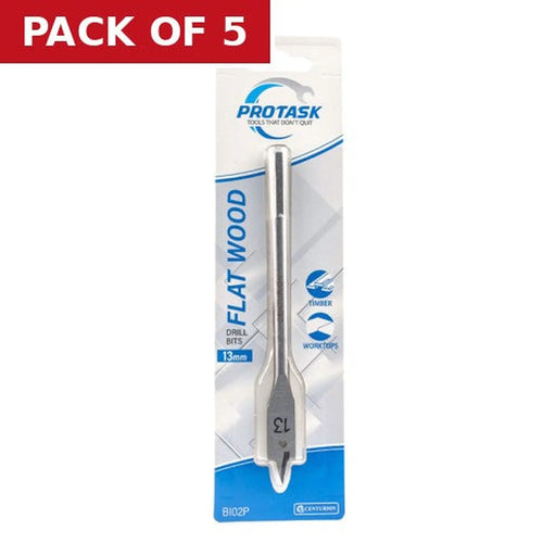 Centurion Protask 13mm Fast Cutting Flat Wood Bit - Pack of 5