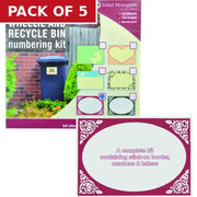 Centurion Wheelie Bin Number Kit Victorian Red - Pack of 5