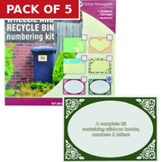 Centurion Wheelie Bin Number Kit Victorian Green - Sign/Stickers - Pack of 5