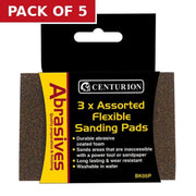 Centurion Abrasives Double Sided Sanding Pads, Fine 115 x 140 x 5mm (Pack of - Pack of 5
