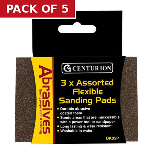 Centurion Abrasives Double Sided Sanding Pads, Fine 115 x 140 x 5mm (Pack of - Pack of 5