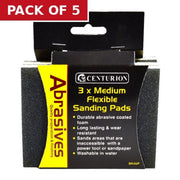 Centurion Abrasives Double Sided Sanding Pads, Medium 115 x 140 x 5mm (Pack - Pack of 5