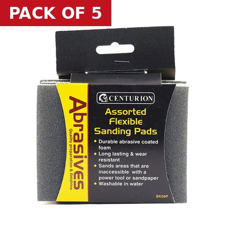 Abrasives Double Sided Sanding Pads, Assorted 115 x 140 x 5mm (Pack - Pack of 5