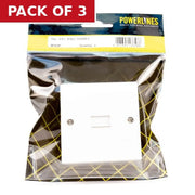 Centurion Surface Mounted Secondary Telephone Wall Socket - Pack of 3
