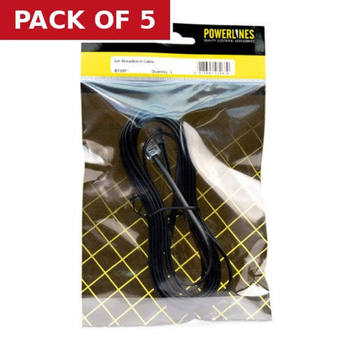 Centurion Broadband Cable, 5m - Pack of 5