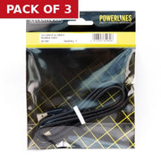Centurion 1M USB-A to USB-C Braided Cable - Pack of 3