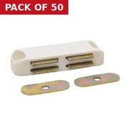 Centurion 70mm White Twin Magnetic Catch - Pack of 50