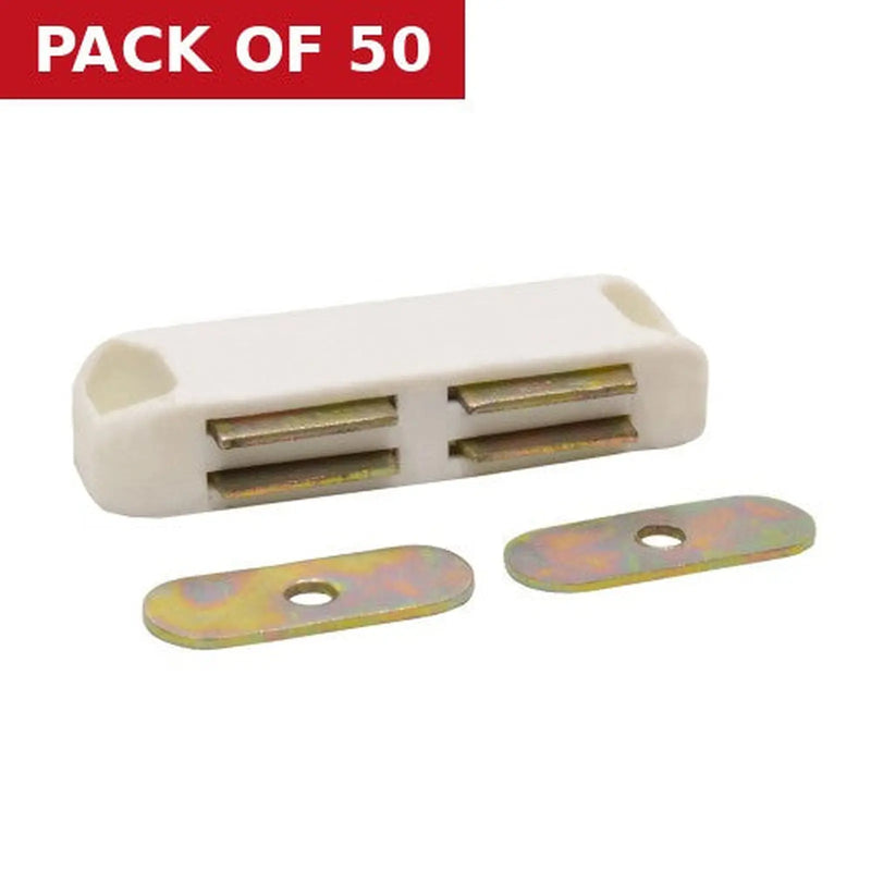 Centurion 70mm White Twin Magnetic Catch - Pack of 50