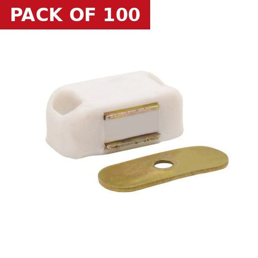 Centurion 35 x 27mm Mini White Magnetic Catch - Pack of 100
