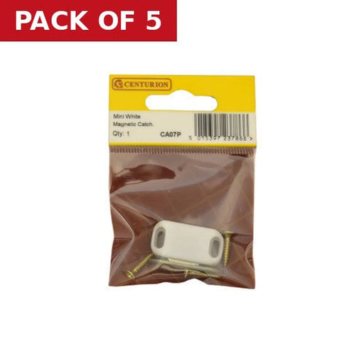 Centurion 35 x 27mm ZP Mini White Magnetic Catch - Pack of 5
