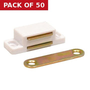 Centurion 45mm White Medium Magnetic Catch - Pack of 50