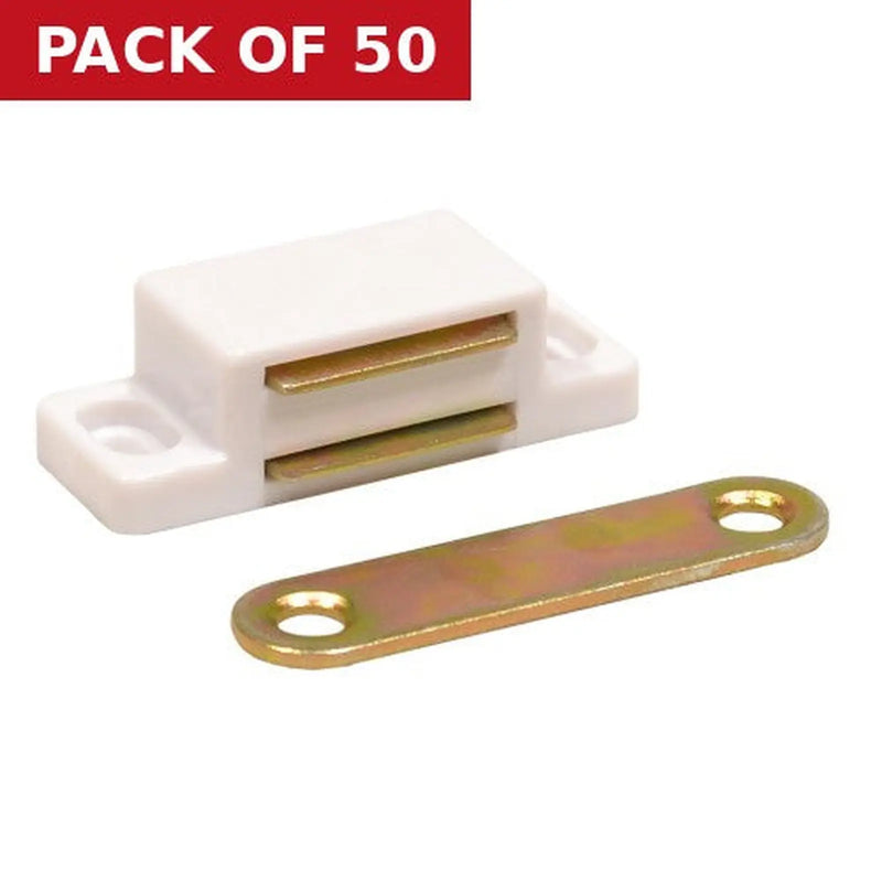 Centurion 45mm White Medium Magnetic Catch - Pack of 50