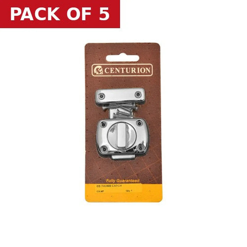 Centurion 56mm x 40mm CP Thumb Catches - Pack of 5