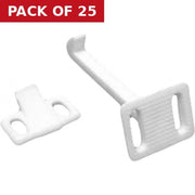 Centurion 60mm White Plastic Kiddiguard Catch - Pack of 25