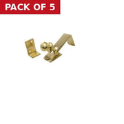 Centurion Solid Brass Counter Flap Catch, Polished Brass, 85mm - Pack of 5