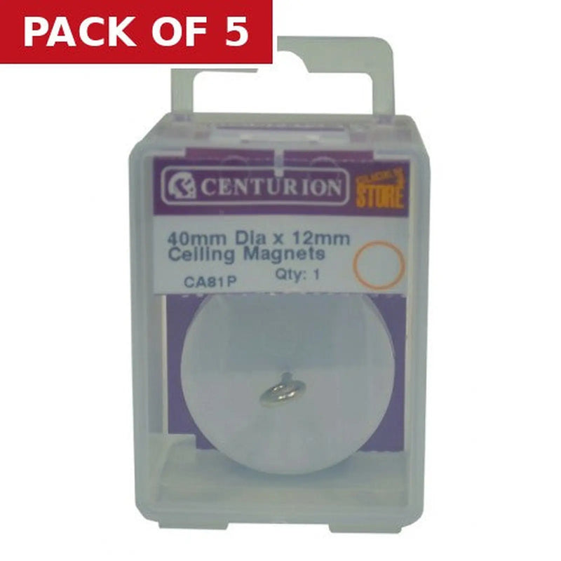 Centurion 40mm Diameter x 12mm Ceiling Magnets - Pack of 5