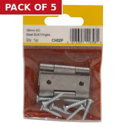 Centurion 38mm SC Steel Butt Hinge (1 pair) - Pack of 5
