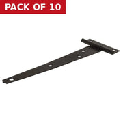 Centurion Light Tee Hinges, Epoxy Black, 201mm - Pack of 10