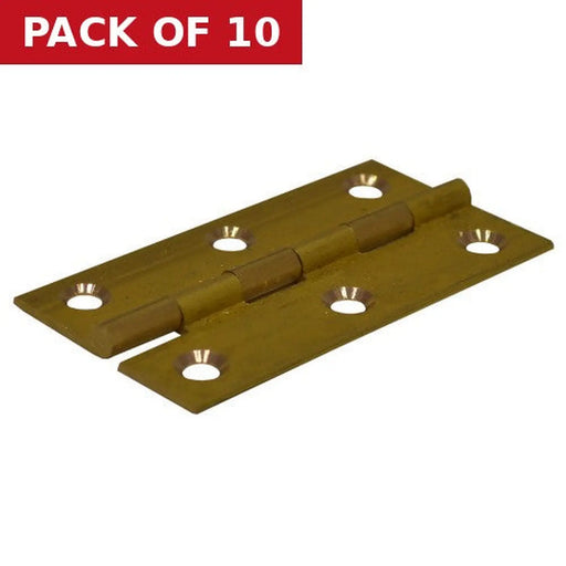 Centurion Solid Drawn Brass Butt Hinges, Self Colour, 64mm x 35mm - Pack of 10