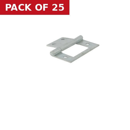 Centurion Steel Flush Hinges, Zinc Plated, 50mm - Pack of 25