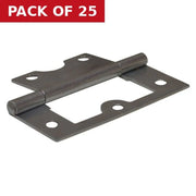 Centurion Steel Flush Hinges, Zinc Plated, 60mm - Pack of 25