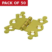 Centurion Steel Butterfly Hinges, Electro Brassed, 42mm - Pack of 50