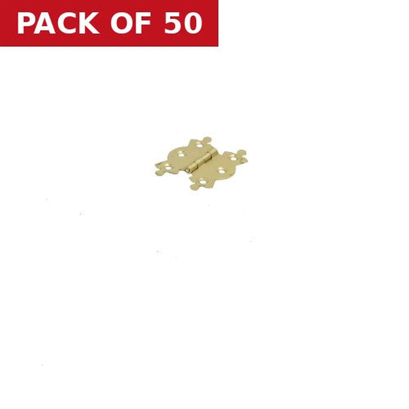 Centurion Steel Butterfly Hinges, Electro Brassed, 51mm - Pack of 50
