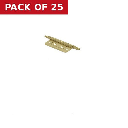 Centurion Finial Steel Flush Hinges, Electro Brassed, 50mm - Pack of 25