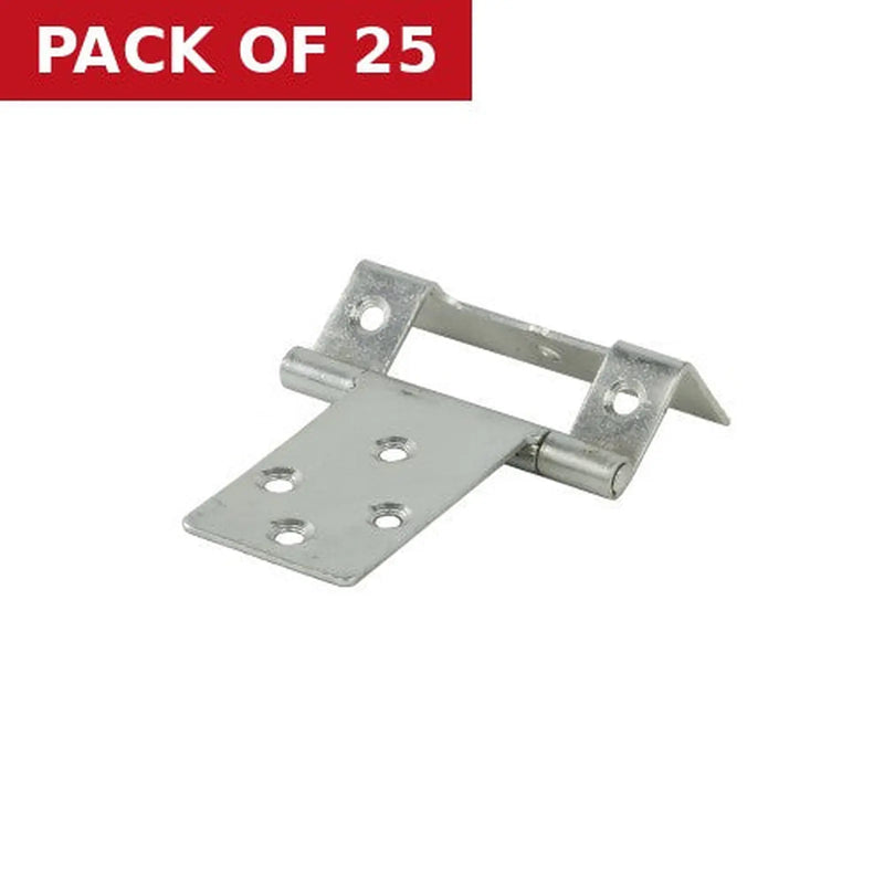 Centurion Single Cranked Steel Flush Hinges, Zinc Plated, 51mm x 16mm - Pack of 25