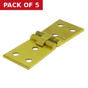 Centurion Solid Brass Counterflap Hinges, Polished Brass, 38mm x 102mm - Pack of 5