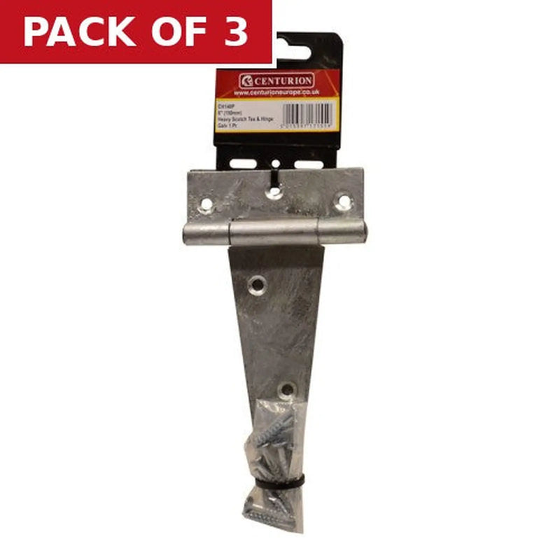 Centurion Galvanised Heavy Scotch Tee Hinges (1 pair) - 150mm (6") - Pack of 3