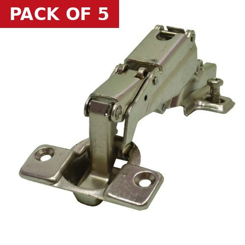Centurion Slide On Sprung Concealed Hinges 165°, Nickel plated, 35mm - Pack of 5