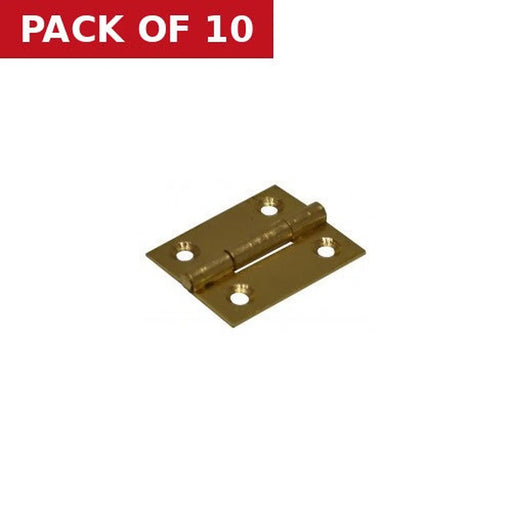 Centurion Steel Butt Hinges, Brassed, 40mm - Pack of 10