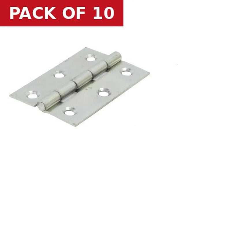 Centurion Steel Butt Hinges, Zinc Plated, 75mm - Pack of 10
