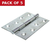 Centurion Steel Butt Hinges, Zinc Plated, 100mm - Pack of 5