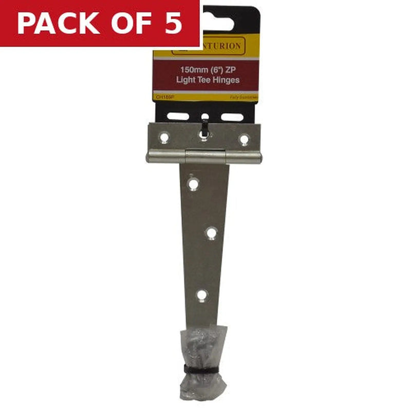 Centurion 150mm (6") ZP Light Tee Hinges   (1 pair) - Pack of 5