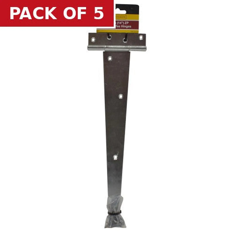 Centurion Medium Tee Hinges, Zinc Plated, 350mm - Pack of 5