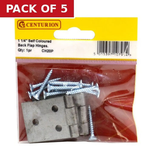 Centurion 32mm (1 1/4") SC Steel Backflap Hinge (1 pair) - Pack of 5