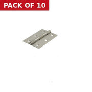 Centurion Butt Hinges, Satin Stainless Steel, 76mm x 51mm - Pack of 10
