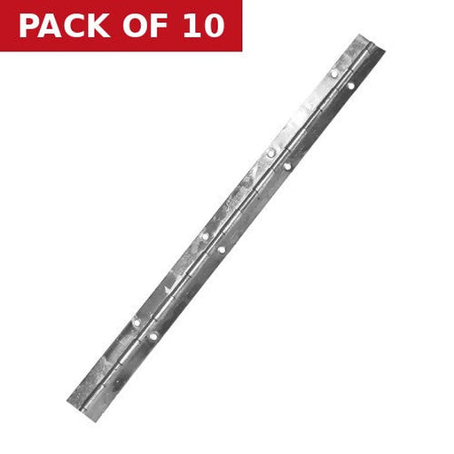 Piano Hinges, Nickel Plated, 1800mm x 25mm - Pack of 10