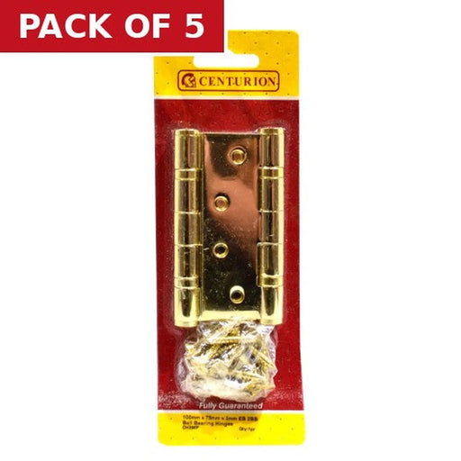 Centurion 102 x 76mm (4 x 3") 2BB EB G13 Stainless Steel Butt Hinges - Pack of 5