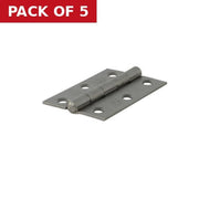 Centurion Steel Butt Hinges, Self Colour, 76mm x 51mm - Pack of 5