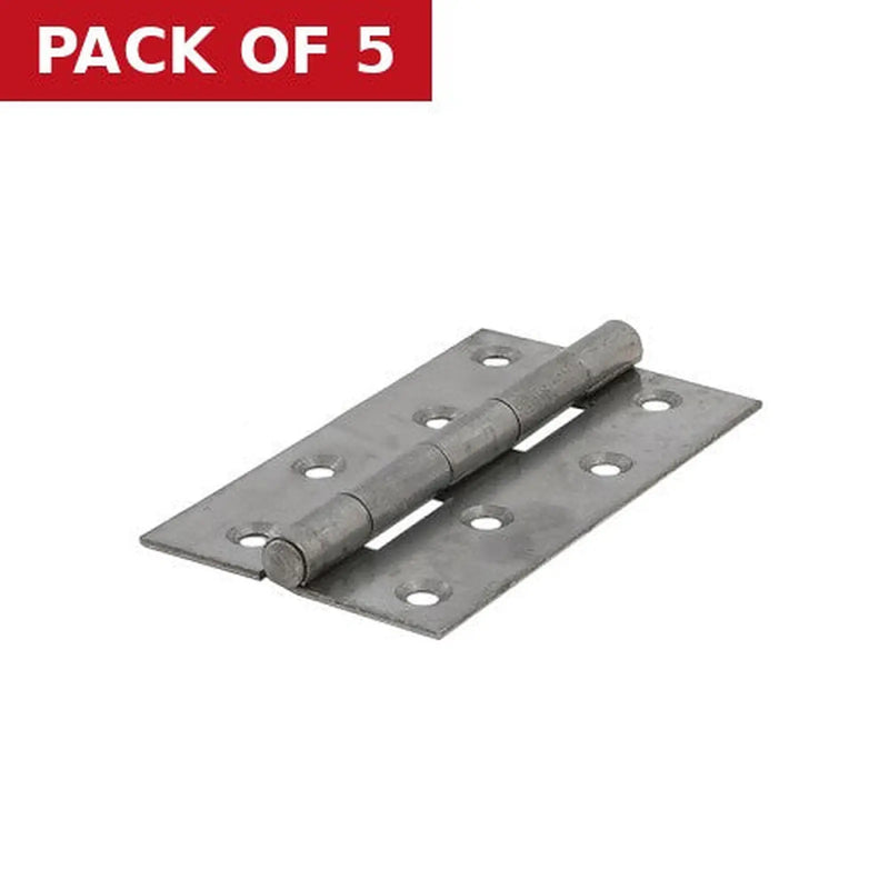 Centurion Uncranked Light Steel Butt Hinges, Self Colour, 100mm - Pack of 5