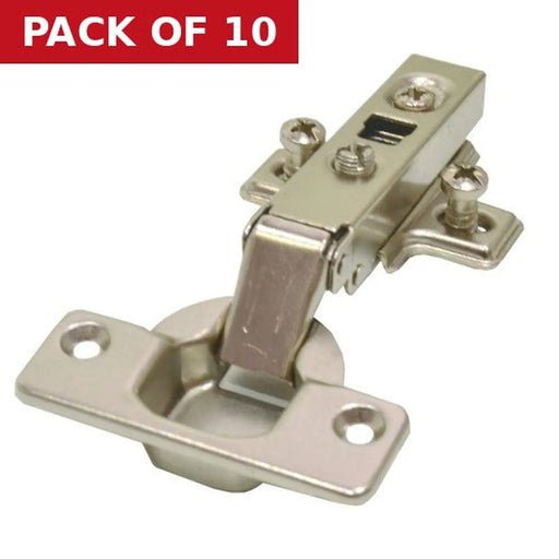 Centurion Clip On Sprung Concealed Hinges 95°, Nickel Plated, 35mm - Pack of 10