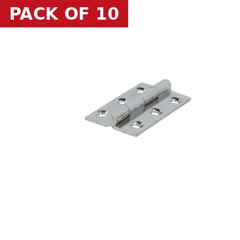 Centurion 2" x 1 1/8" x 1.5mm CP Solid Drawn Butt Hinges (1 pair) - Pack of 10