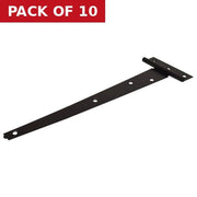 Centurion Light Tee Hinges, Epoxy Black, 252mm - Pack of 10