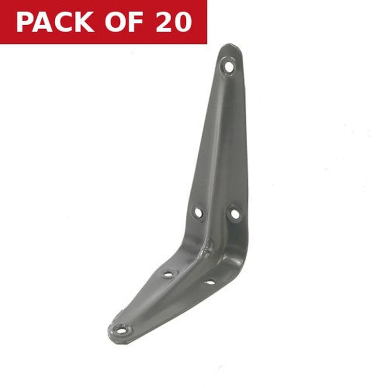 Centurion London Type Shelf Brackets, Grey Finish, 100mm x 75mm - Pack of 20