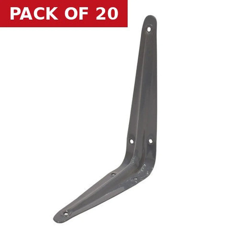 Centurion London Type Shelf Brackets, Grey Finish, 150mm x 125mm - Pack of 20